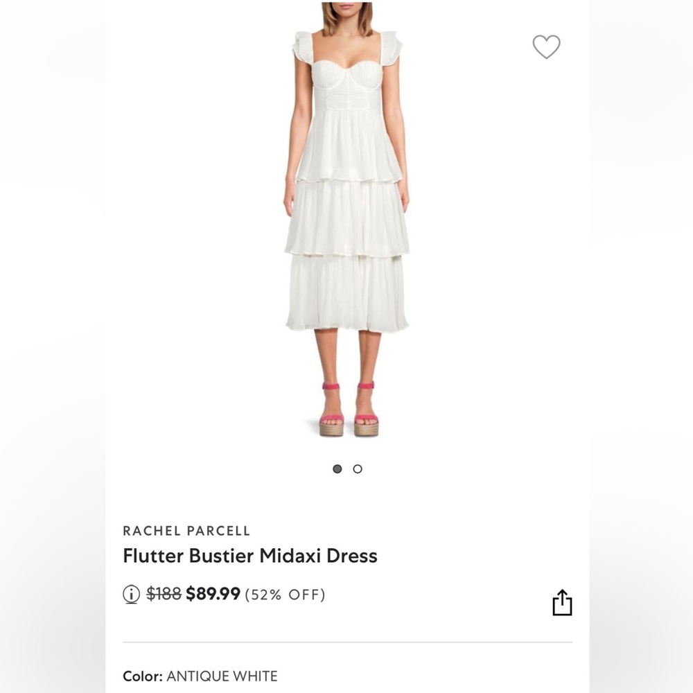 NWT RACHEL PARCELL
Flutter Bustier Midaxi Dress- size 2￼